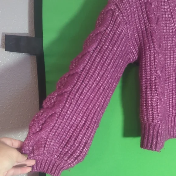 a new day Purple Cable Knit Cardigan - Picture 4 of 4